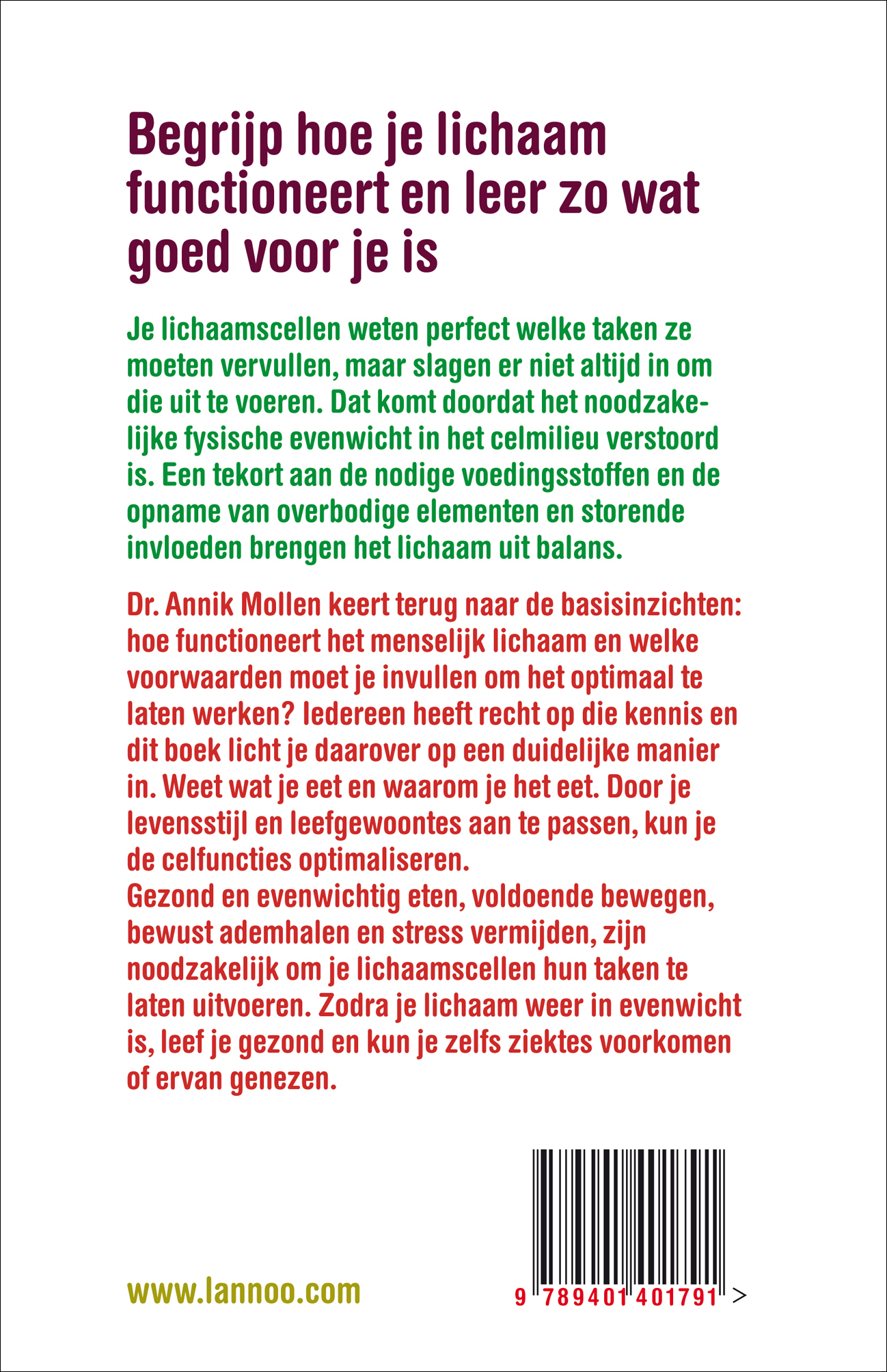 Achterkant van Waarom je beter weet wat je eet