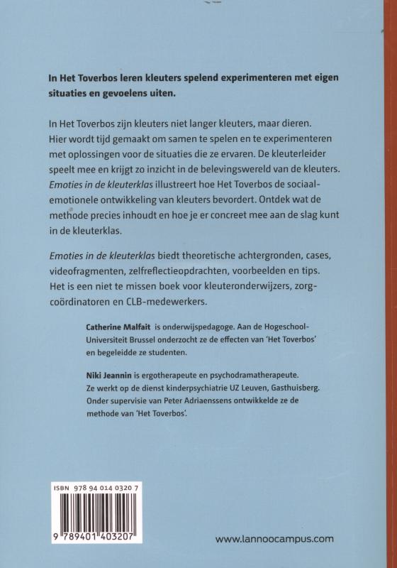 Achterkant van Emoties in de kleuterklas