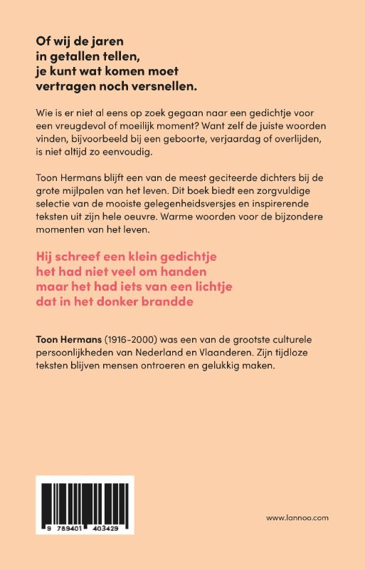 Achterkant van Een versje voor jou