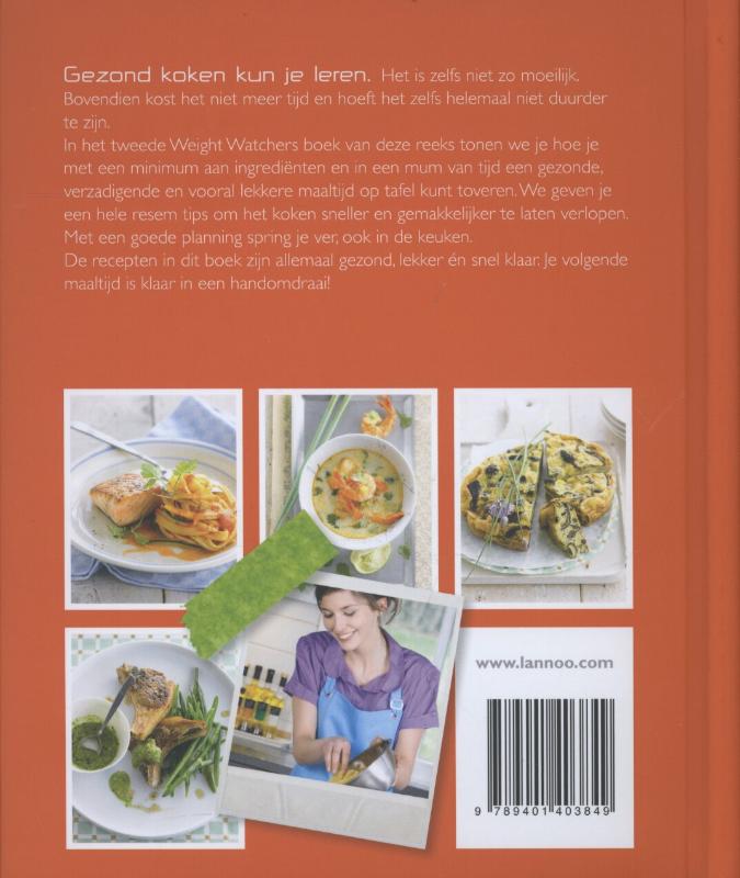 Achterkant van Gezond koken in een handomdraai
