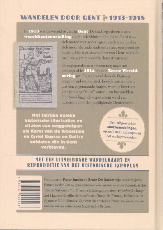 Achterkant van Wandelen door Gent 1913-1918