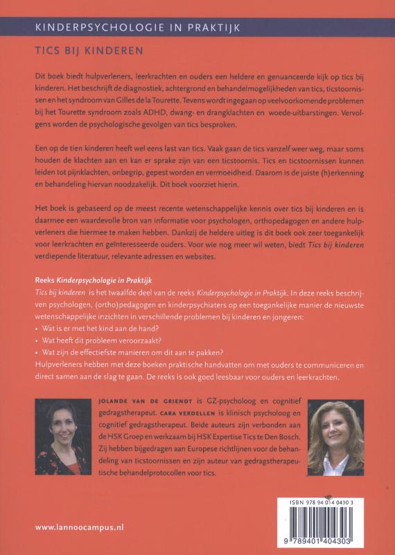 Achterkant van Tics bij kinderen