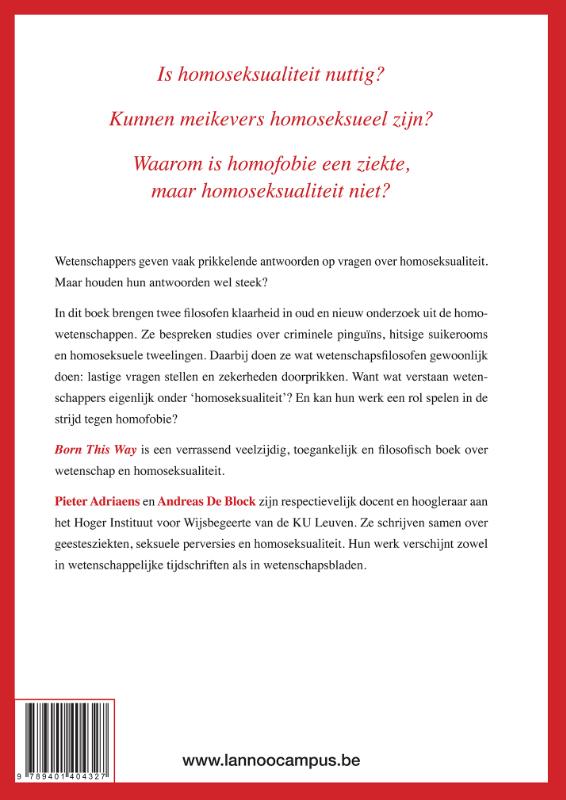 Achterkant van Born this way