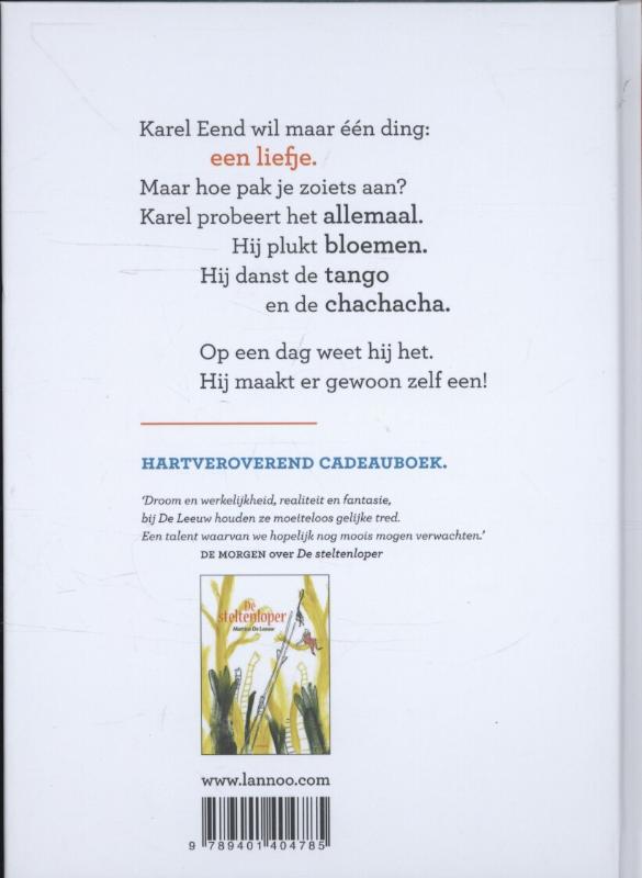 Achterkant van Karel Eend is verliefd