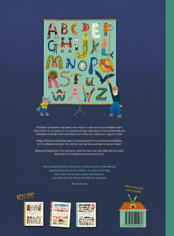 Achterkant van Het allermooiste, buitengewone en complete boek van alle letters