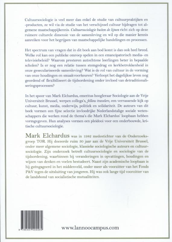 Achterkant van Cultuursociologie buiten de lijnen