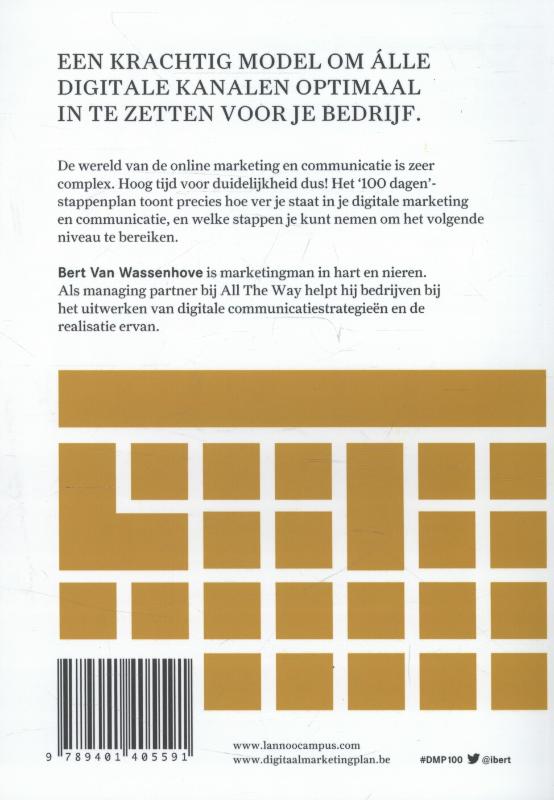Achterkant van Een digitaal marketingplan in 100 dagen
