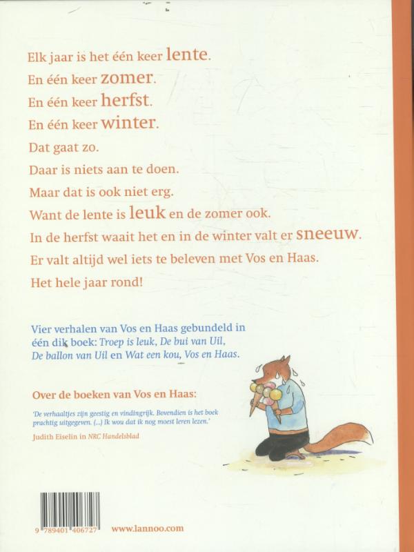 Achterkant van Vos en Haas en de seizoenen