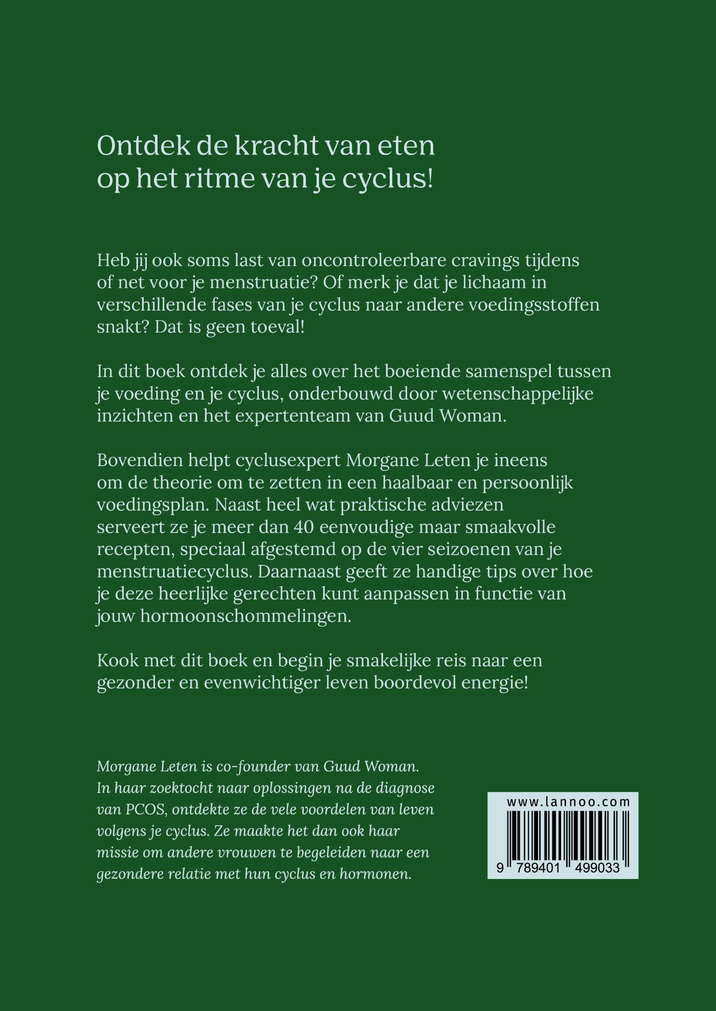 Achterkant van Het Cyclus Kookboek
