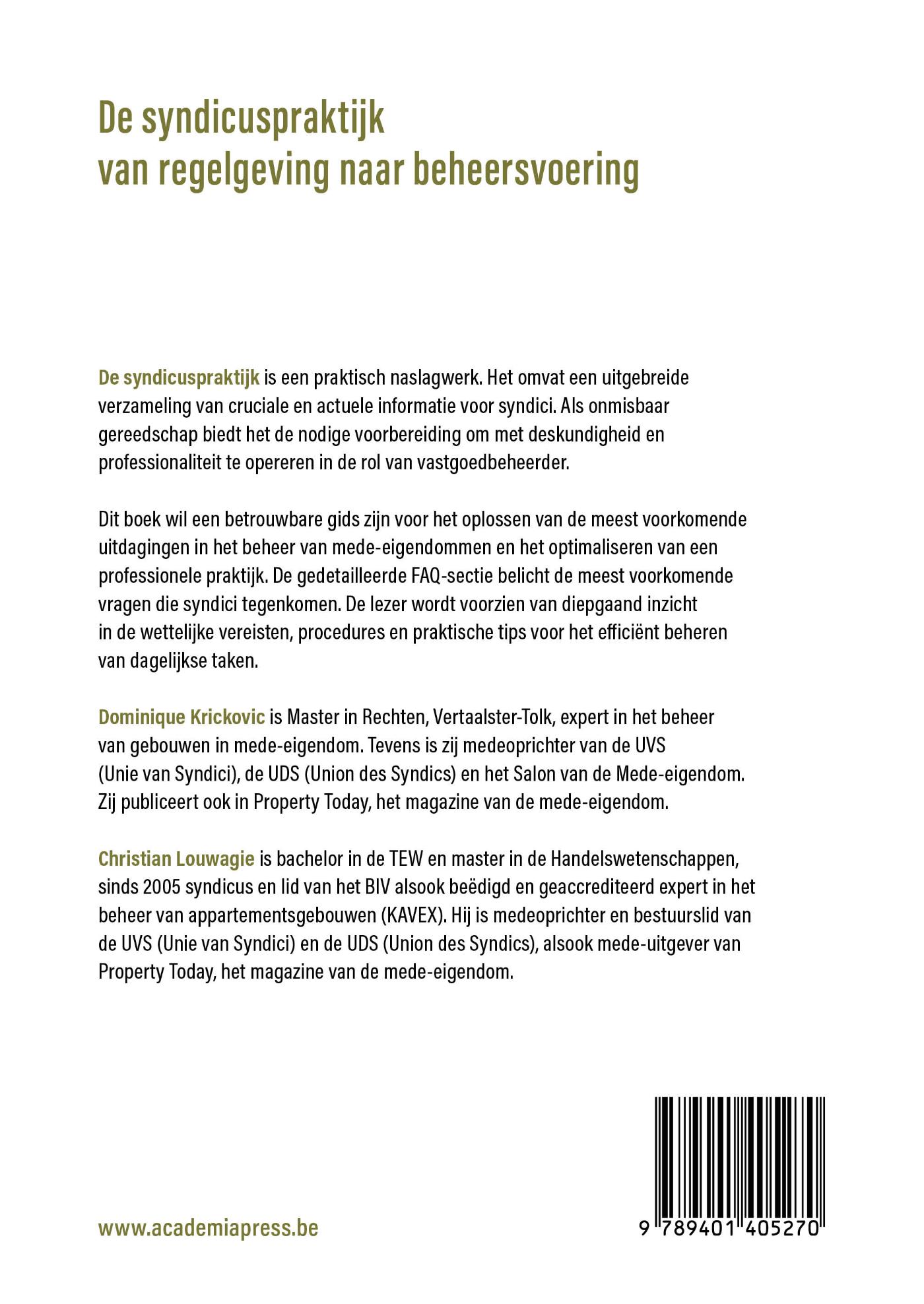 Achterkant van De syndicuspraktijk