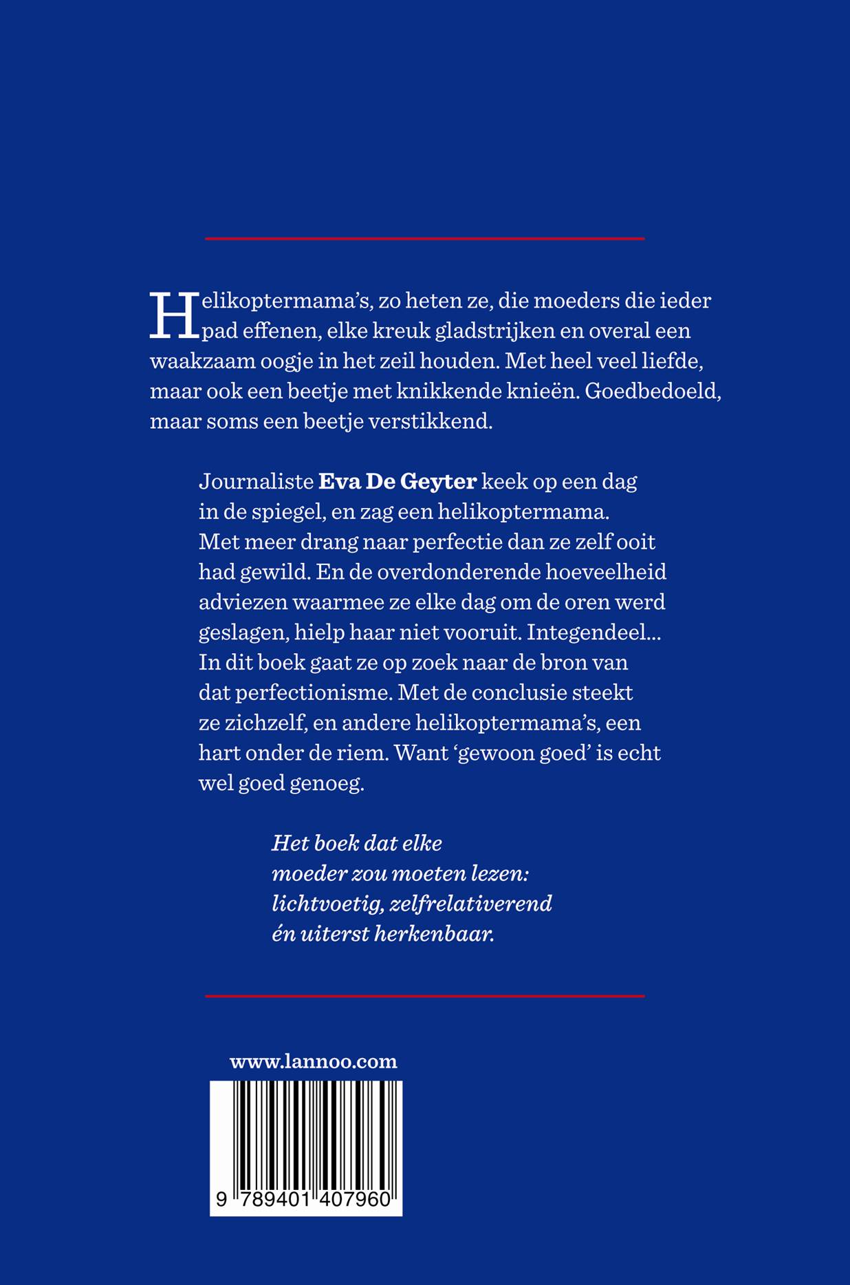 Achterkant van Help, ik ben een helikoptermama