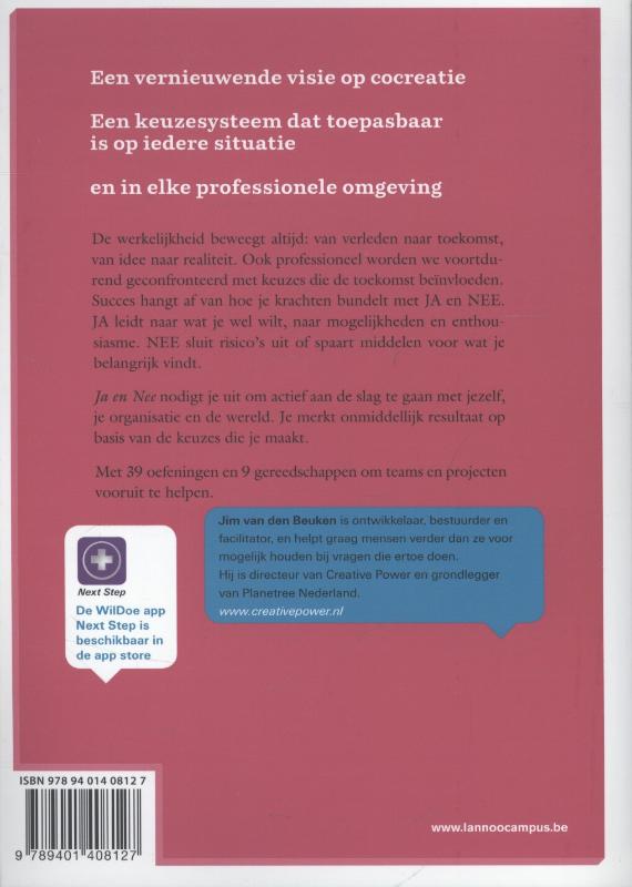 Achterkant van Ja en nee