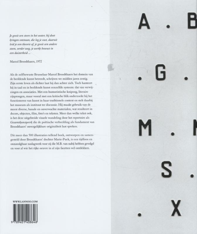 Achterkant van Marcel Broodthaers