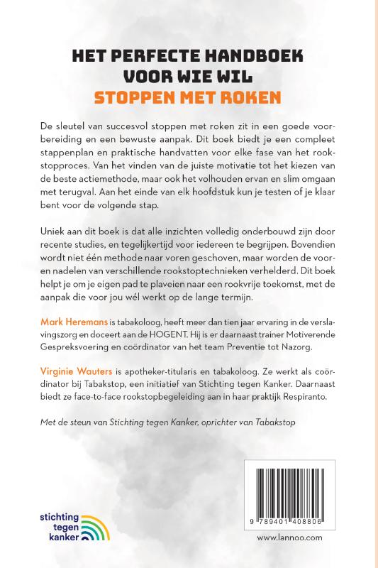 Achterkant van Nu stop ik echt met roken