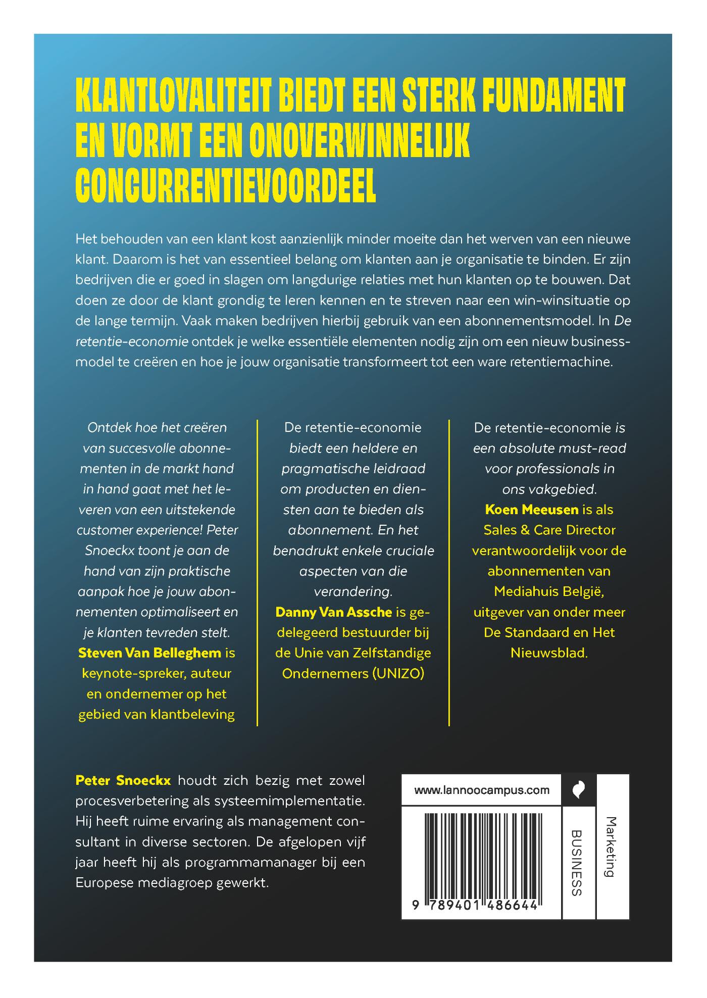 Achterkant van De retentie-economie