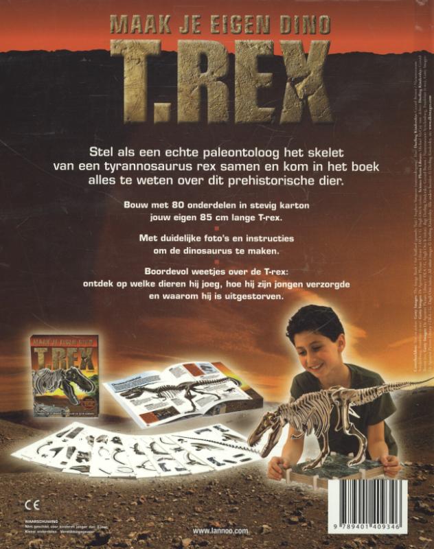 Achterkant van Maak je eigen dino