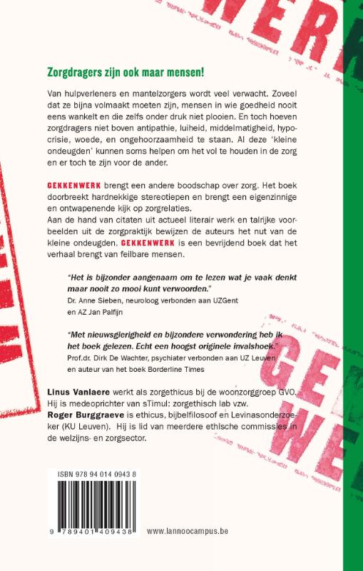 Achterkant van Gekkenwerk