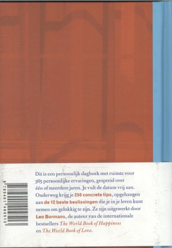 Achterkant van Een dagboek vol geluk
