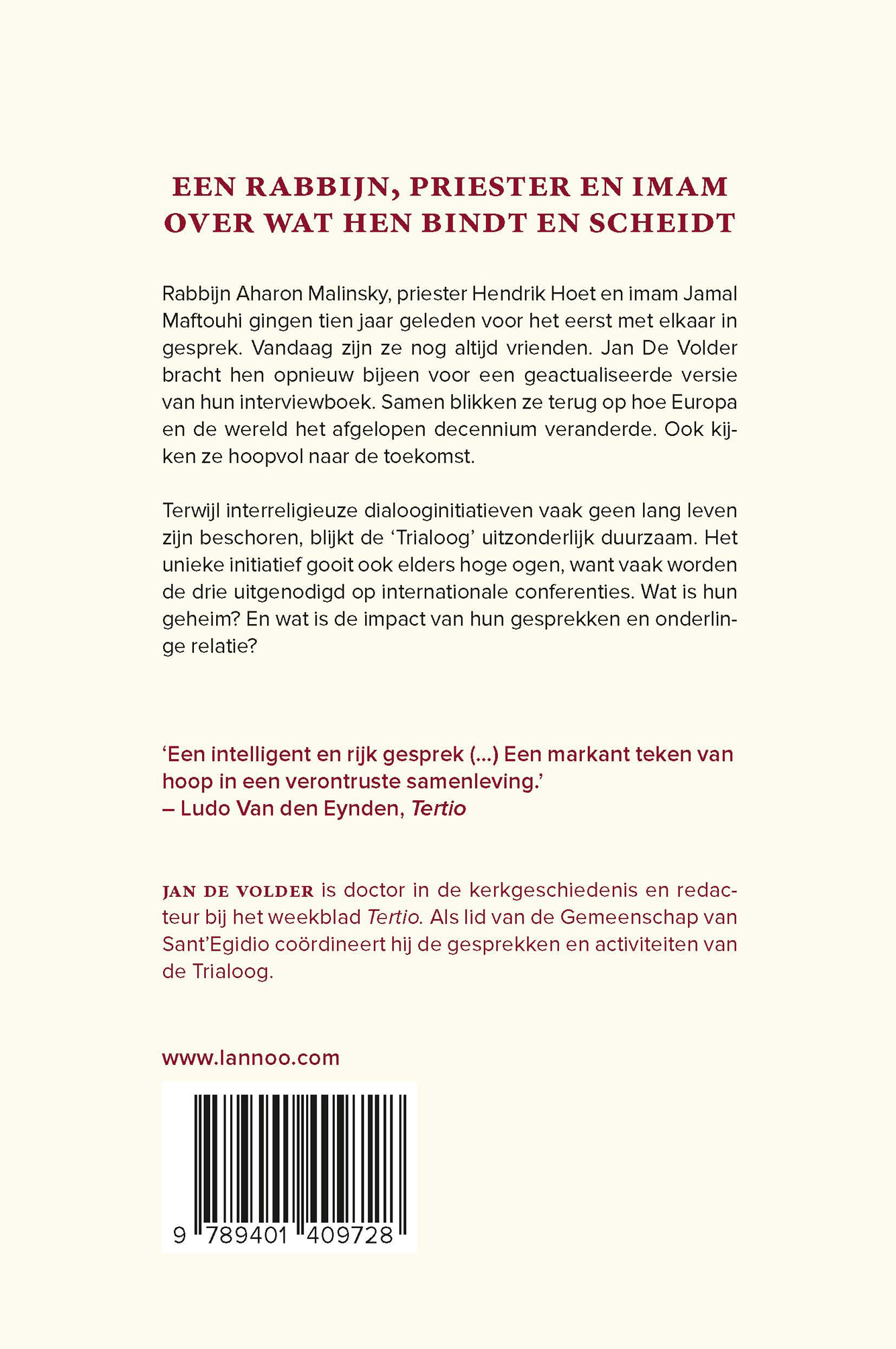 Achterkant van Trialoog