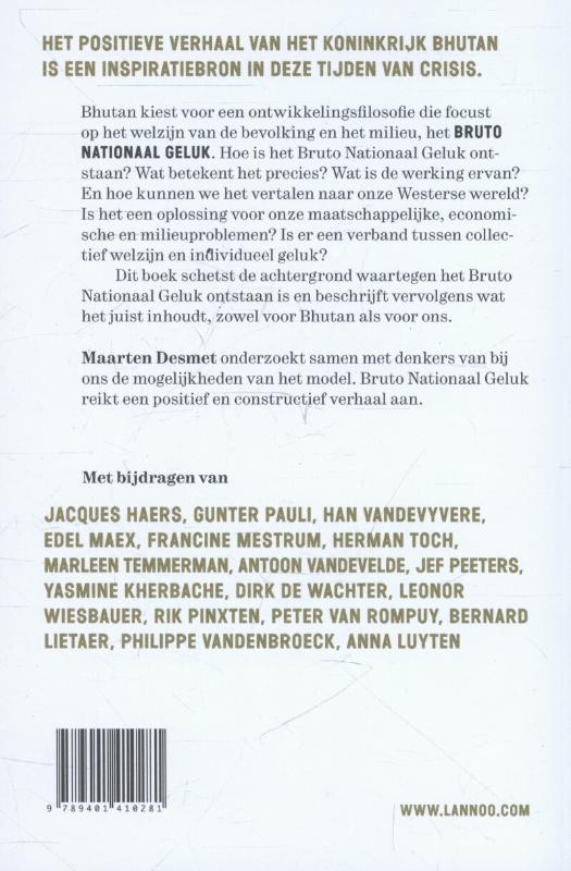 Achterkant van Bruto nationaal geluk