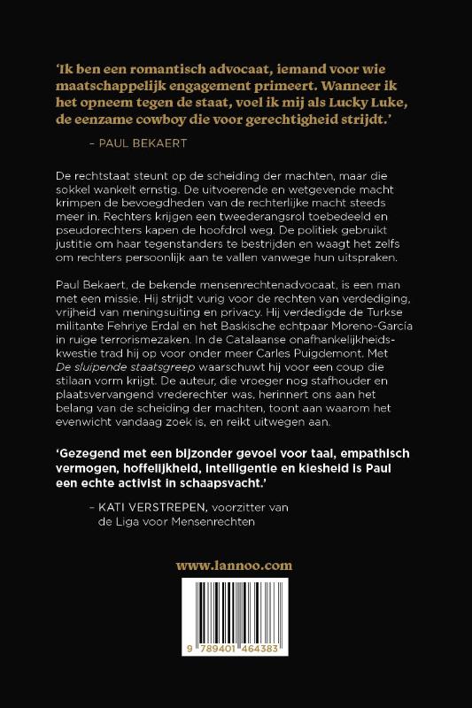 Achterkant van De sluipende staatsgreep