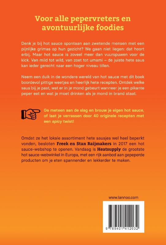 Achterkant van Hot sauce