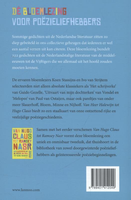 Achterkant van Van Heer Halewijn tot Hugo Claus