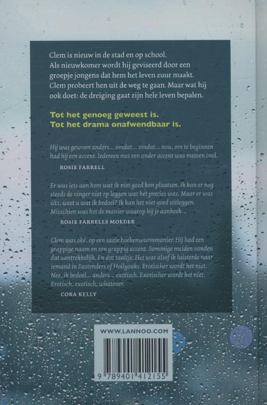 Achterkant van De jongen die het liet regenen