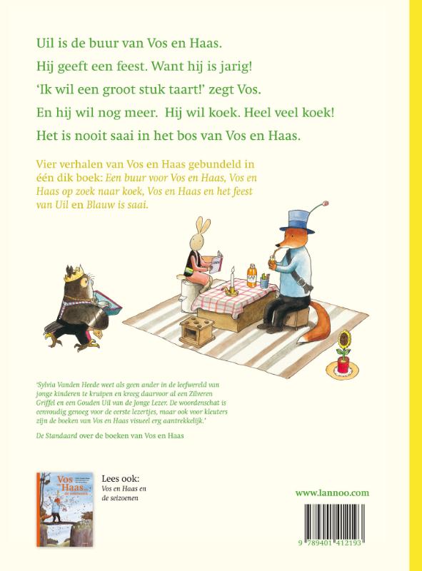 Achterkant van Het grote voorleesboek van Vos en Haas