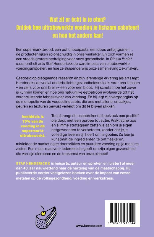 Achterkant van Dit slik ik niet meer!