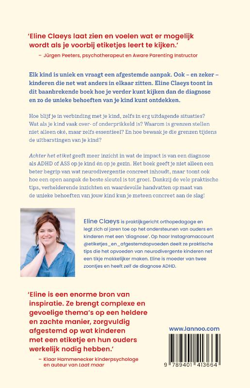 Achterkant van Achter het etiket