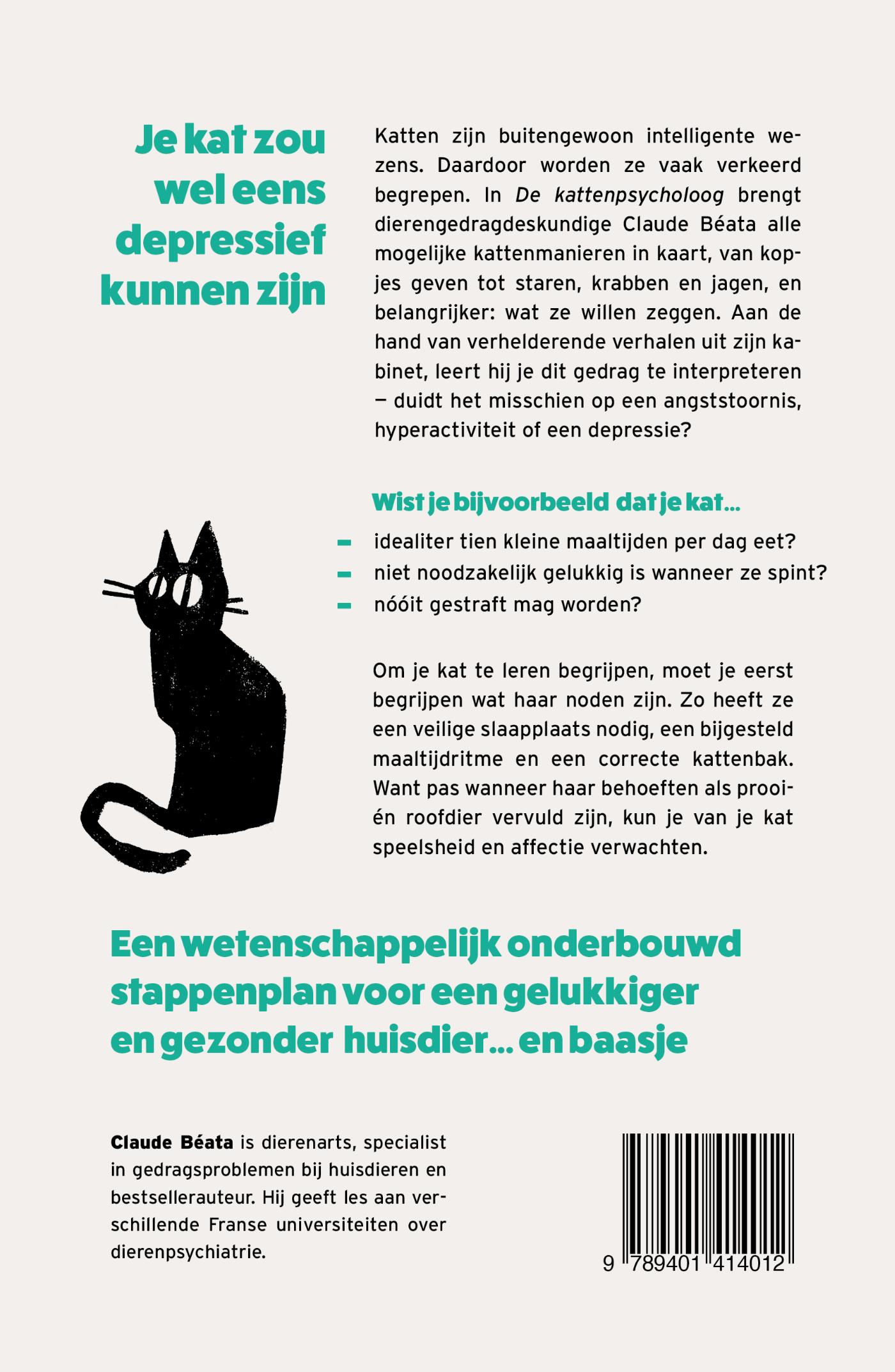 Achterkant van De kattenpsycholoog