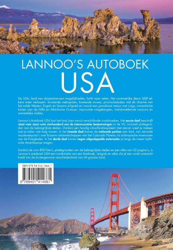 Achterkant van Lannoo's Autoboek - USA