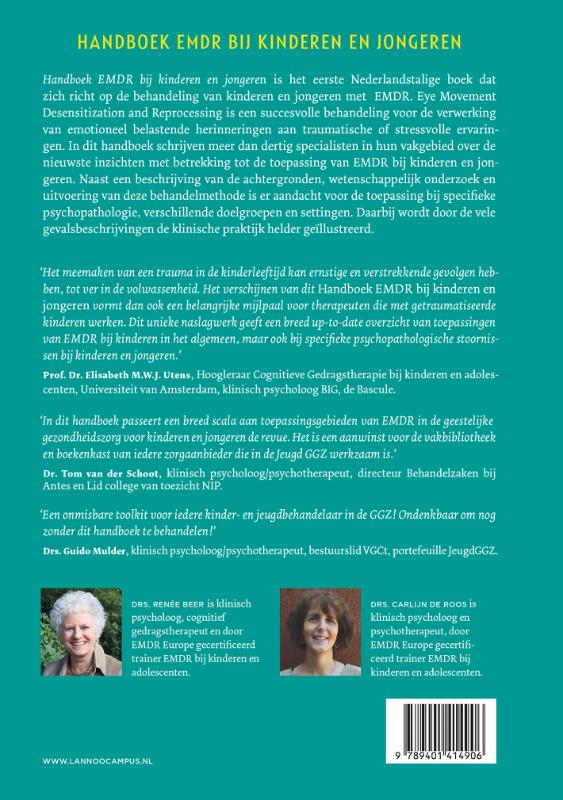 Achterkant van Handboek EMDR kinderen & jongeren