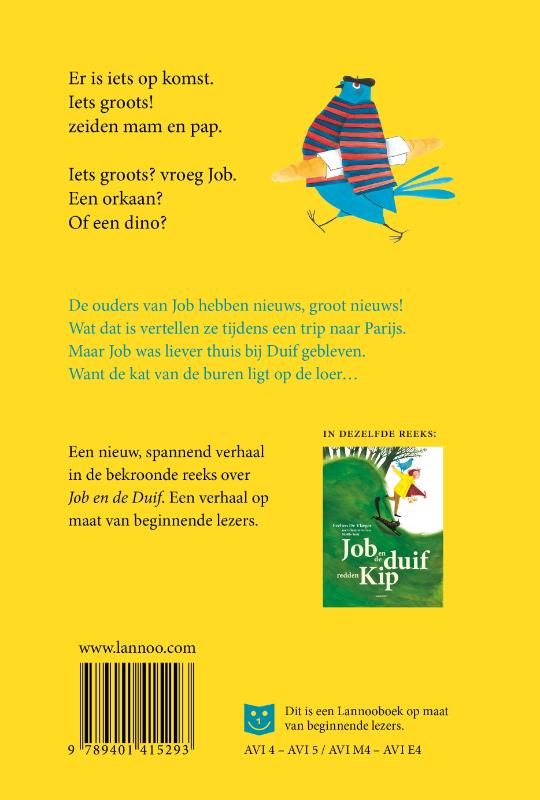 Achterkant van Job en de Duif schrikken zich een bult
