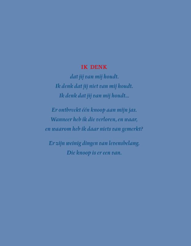 Achterkant van Ik denk