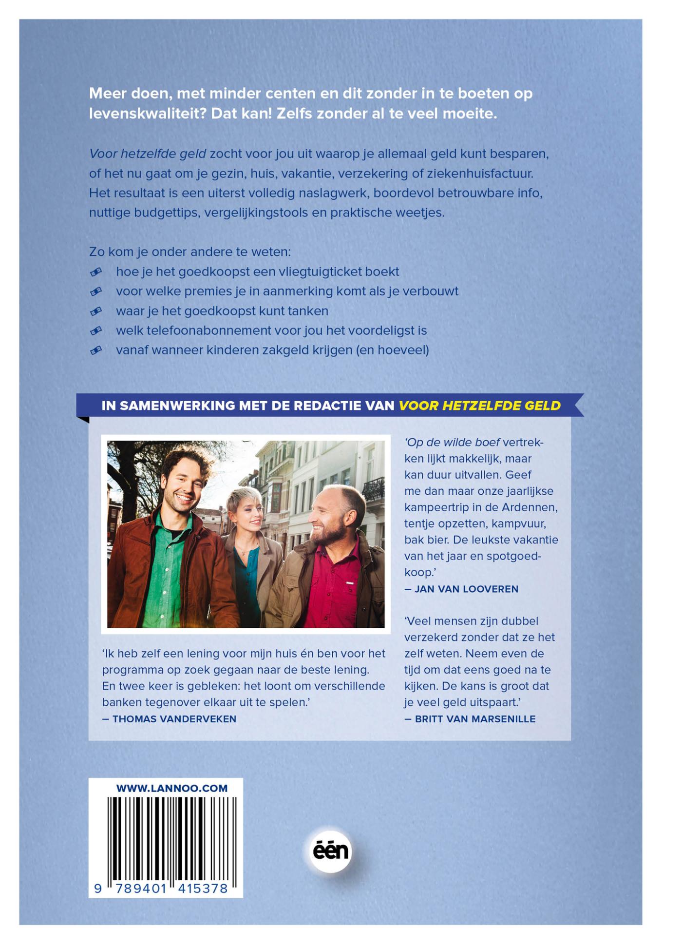Achterkant van Voor hetzelfde geld