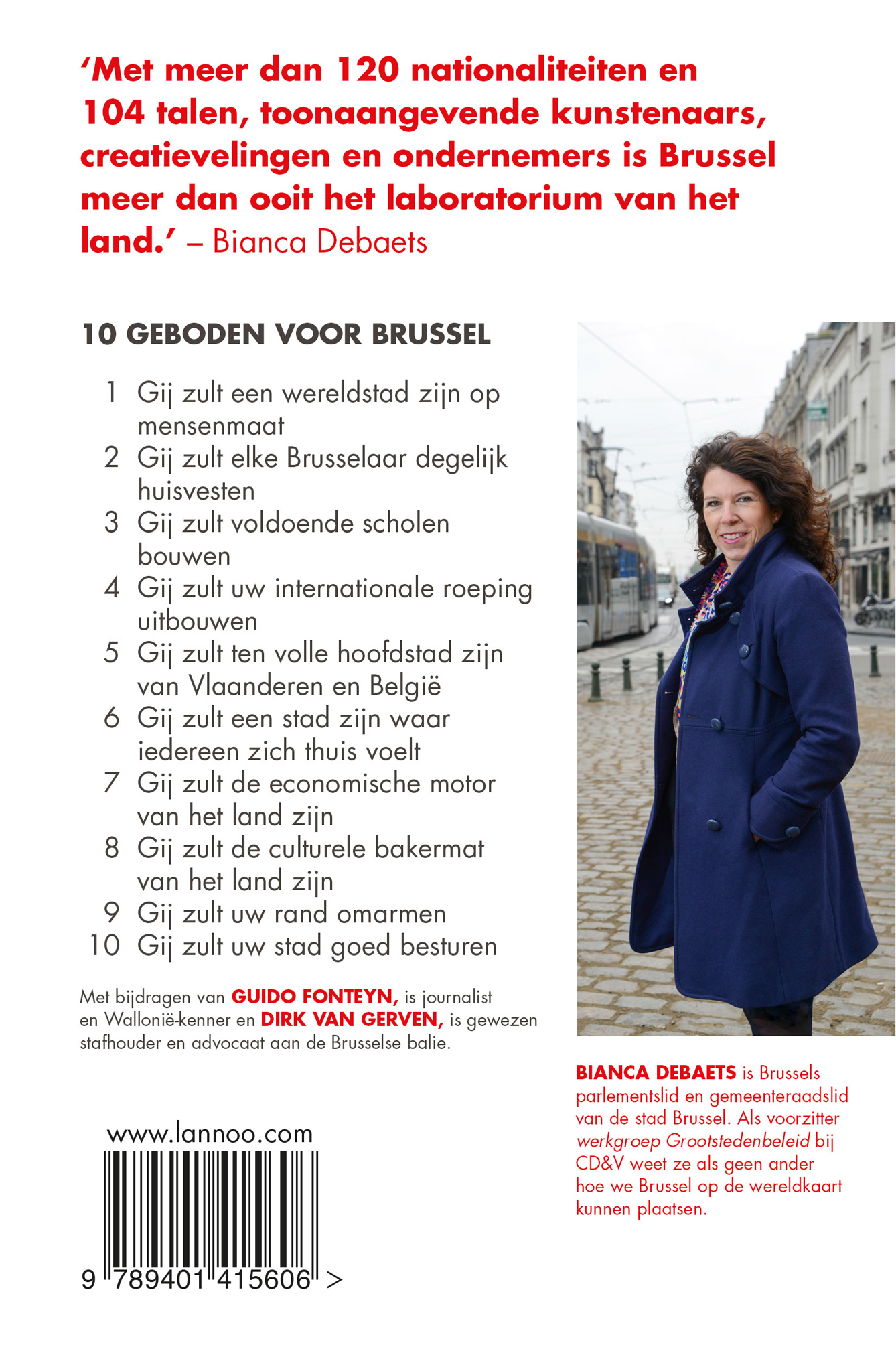 Achterkant van 10 geboden voor Brussel