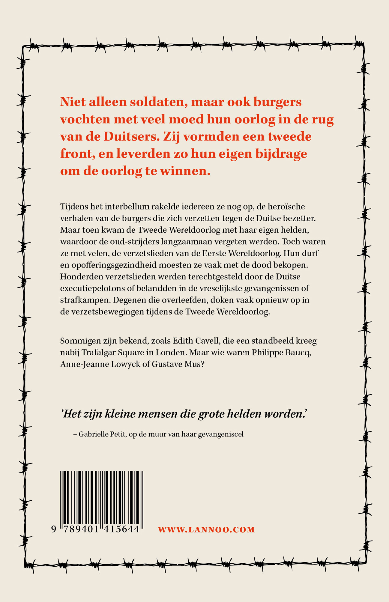 Achterkant van In de rug van de Duitsers