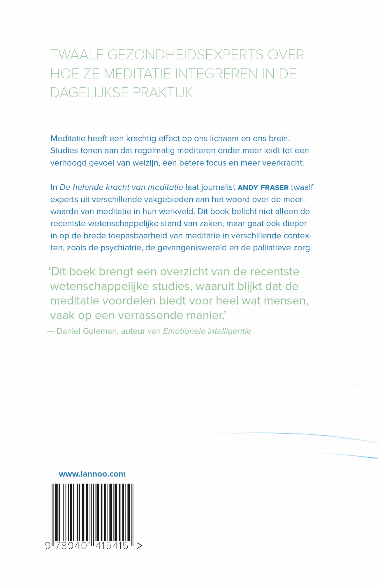 Achterkant van De helende kracht van meditatie