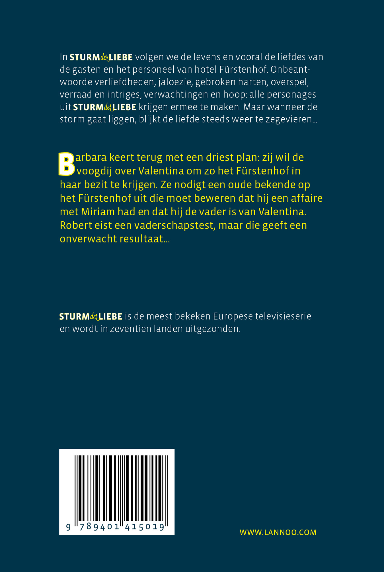 Achterkant van Sturm der Liebe - De test