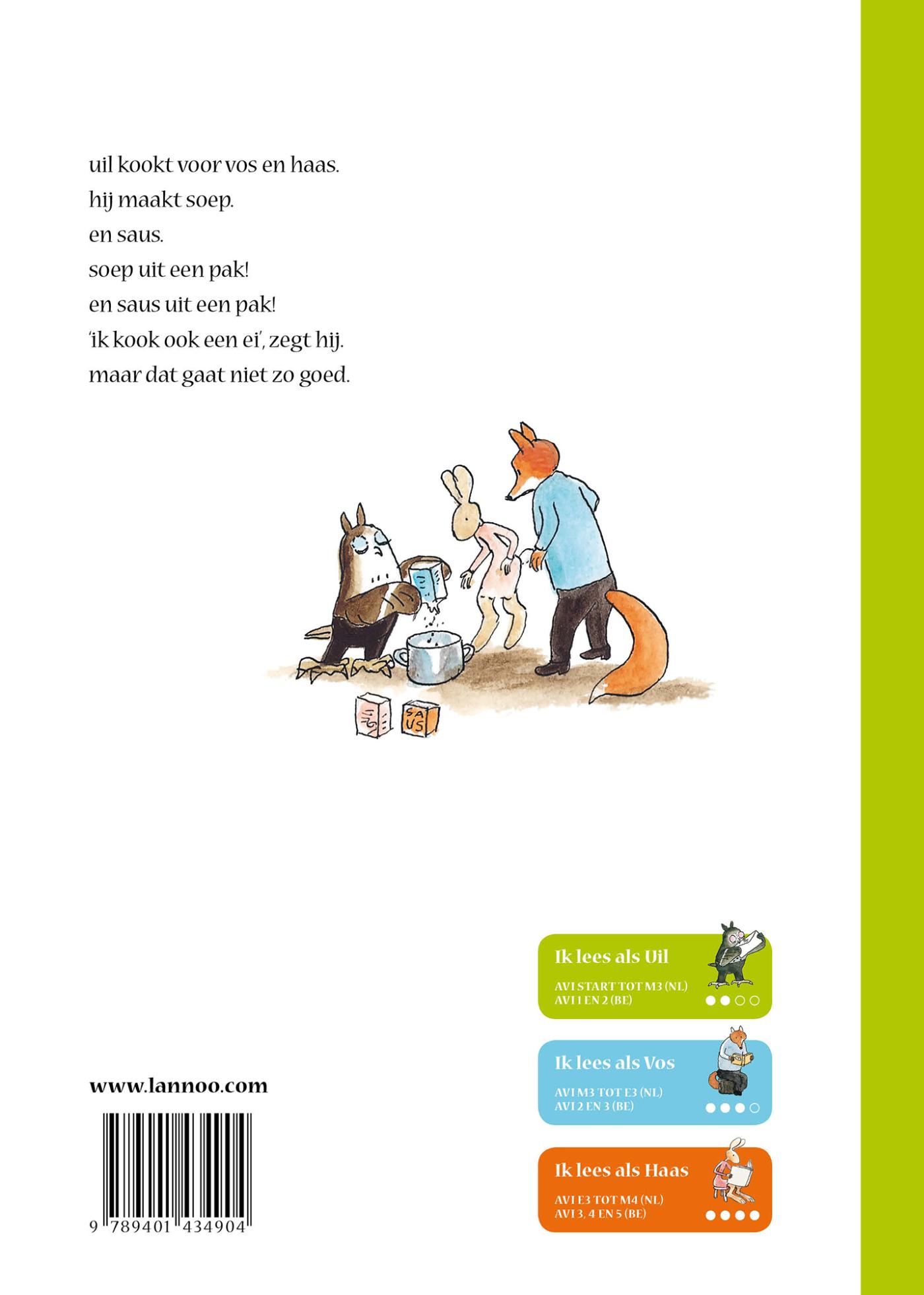 Achterkant van Ik leer als Uil - Uil is een kok