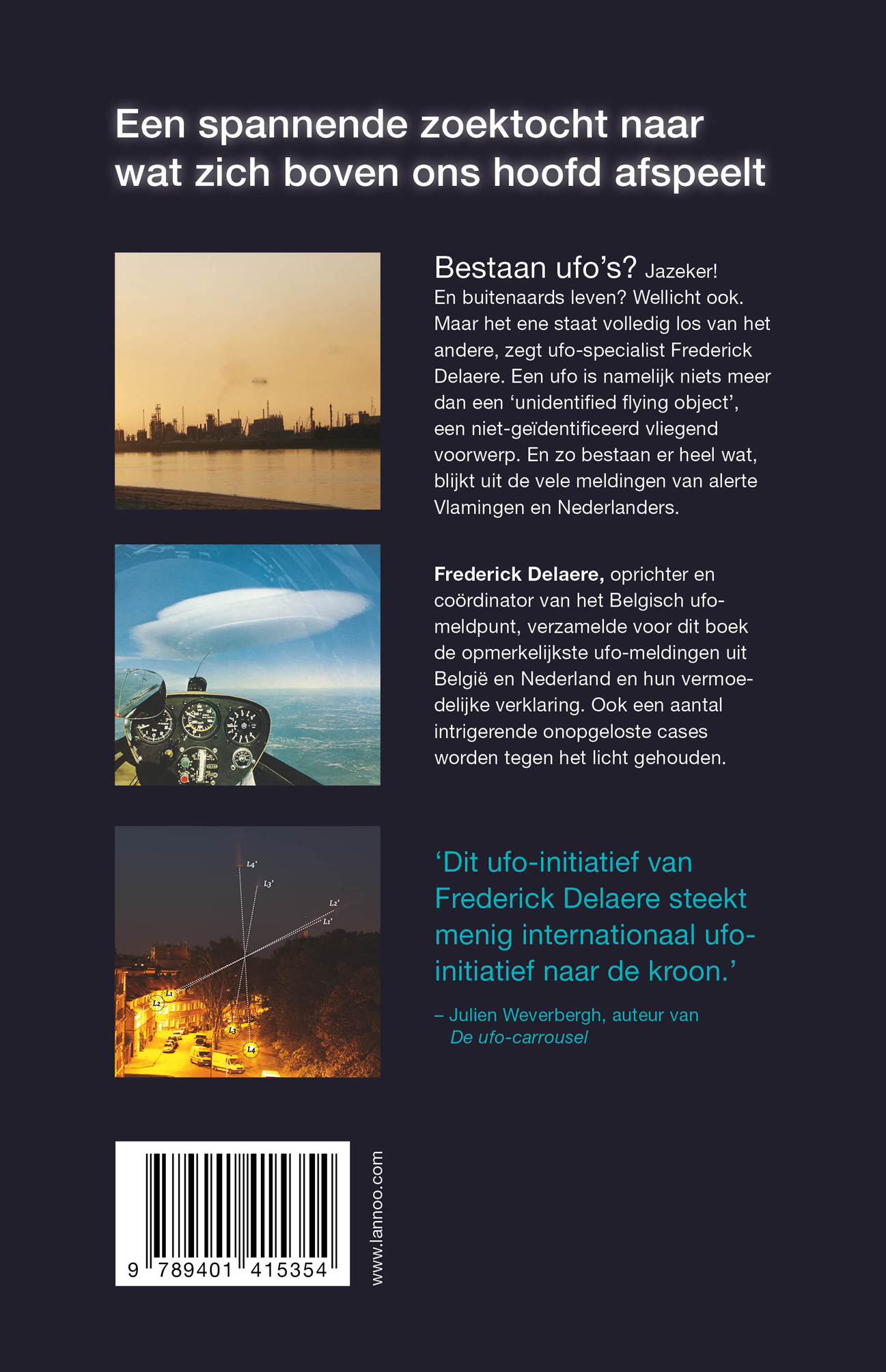 Achterkant van Ufo's in België en Nederland