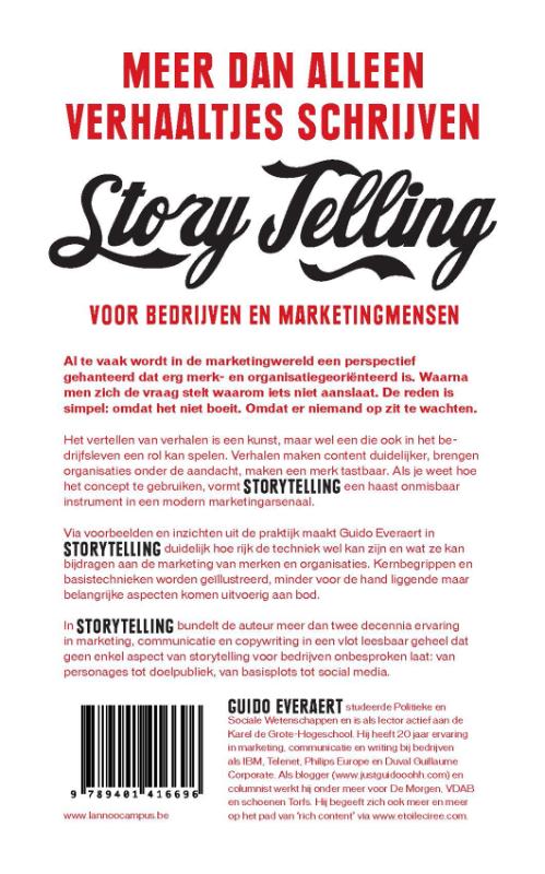 Achterkant van Storytelling