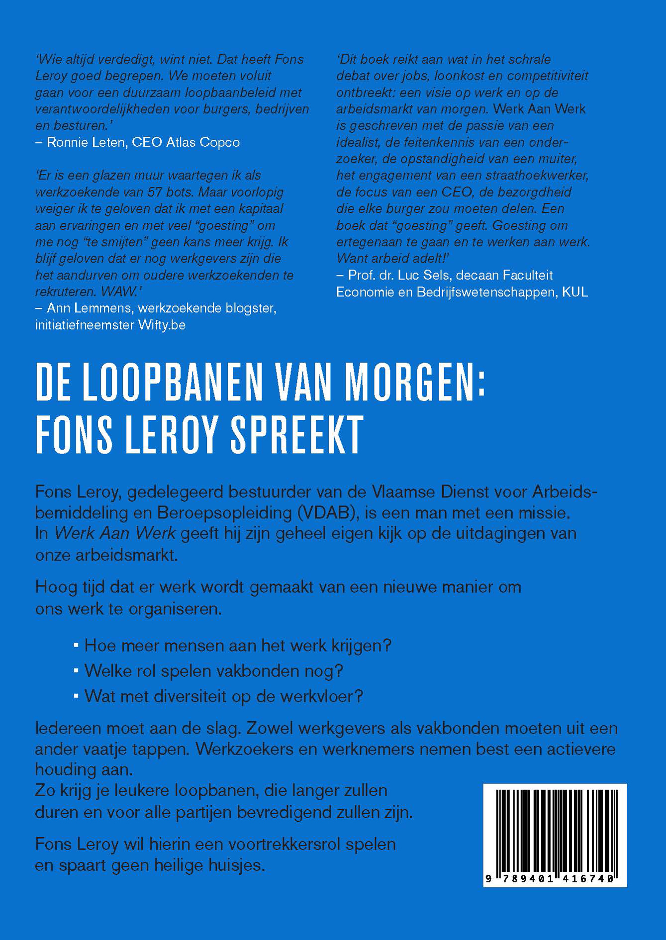 Achterkant van Werk aan werk