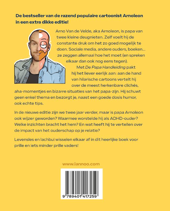 Achterkant van De Papa Handleiding - extra dikke editie