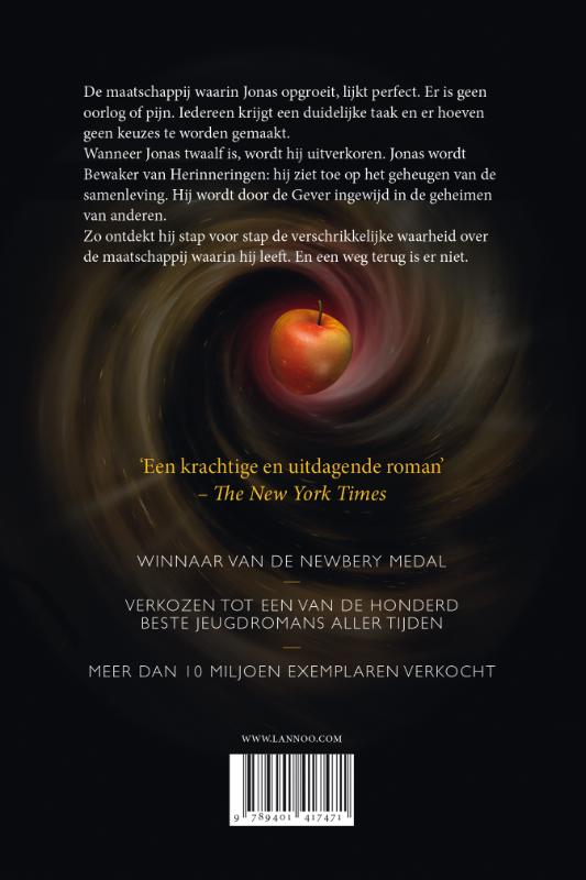 Achterkant van The giver