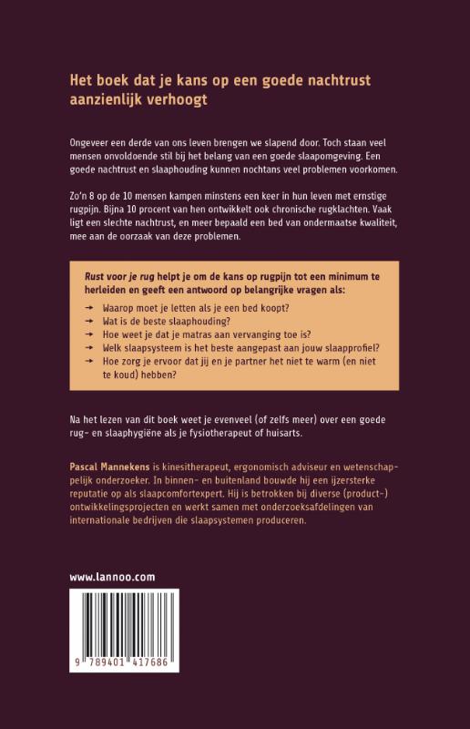 Achterkant van Rust voor je rug
