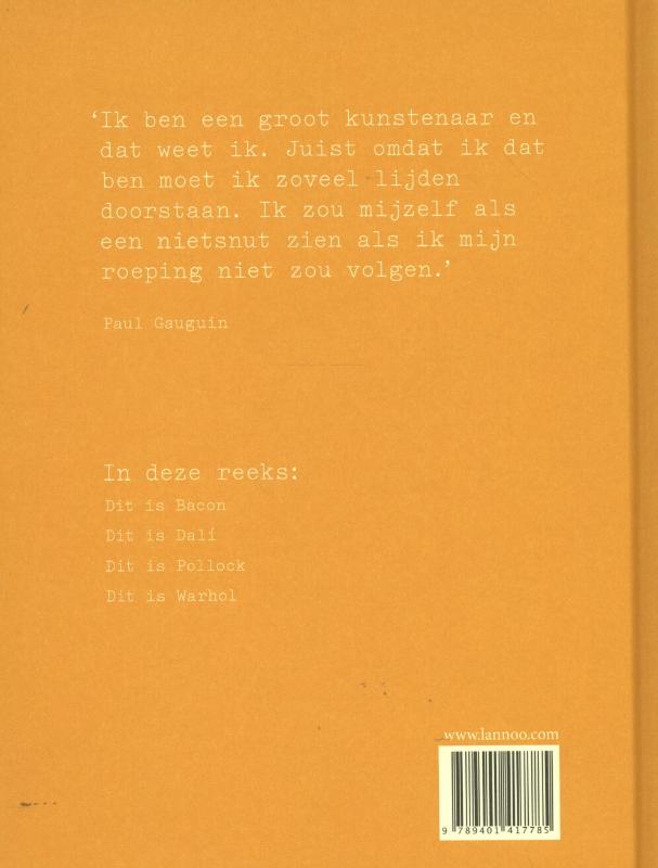 Achterkant van Dit is Gauguin