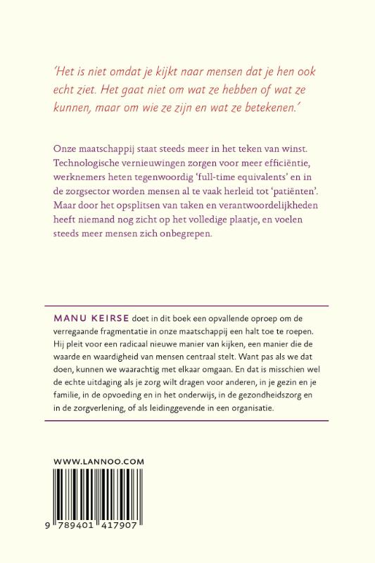 Achterkant van Zie de mens